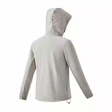 大白鲨 厂家直销冰丝衣男女同款弹力透气防紫外线皮肤衣户外骑行服钓鱼服帽檐连帽防晒服 男款