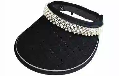 优幽兰 法式优雅高级感 小香风空顶帽 时尚百搭气质大帽檐显脸小太阳帽 户外遮阳防紫外线 涤纶 防晒帽 女款