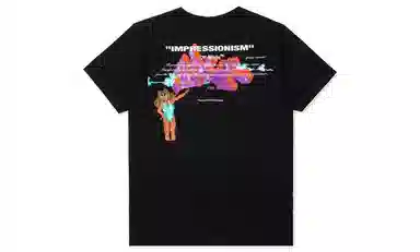 OFF-WHITE SS19 1/4 Back Print Tee Black