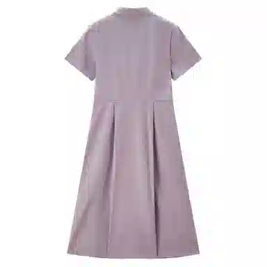 佐丹奴 收腰梭织衬衫式时尚短袖连衣裙 女款