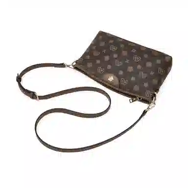 老人头 时尚通勤百搭小众休闲气质单肩小方包 合成革 斜挎包 常规 女款 咖色/白色