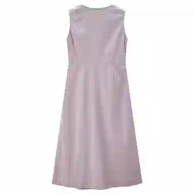 佐丹奴 梭织压褶圆领背心无袖连衣裙 女款