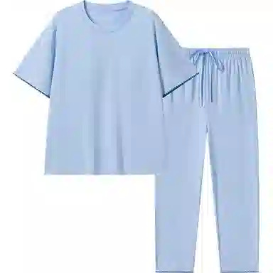 舒雅 蓝牌系列 亲肤自带胸垫家居睡衣套装 女款