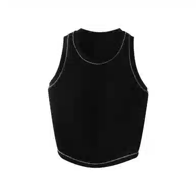 内在密码 圆领简约舒适休闲背心 女款 黑色