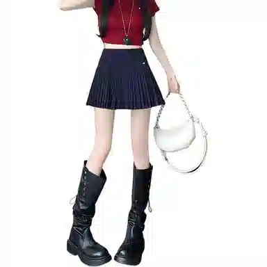 莫代尔 港味高腰防走光休闲短裙 女款