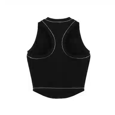 内在密码 圆领简约舒适休闲背心 女款 黑色