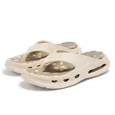 木林森 宿舍 手绘 高级感 时尚潮流极简清爽经典简约舒适居家出行沙滩便捷 厚底增高防滑防磨防臭透气轻便缓震软弹人字拖鞋 男款