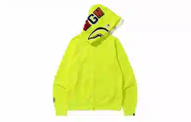 A BATHING APE Neon Shark Full Zip Hoodie