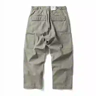 赞仕 复古重磅宽松中腰长裤工装裤 男款