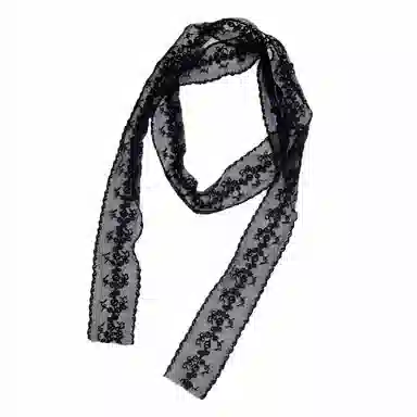 尚先生 时尚潮流 蕾丝 丝巾 女款 黑色