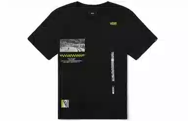 Vans Logo Print T-Shirt Black