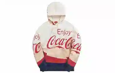 KITH x Coca Cola Mountains Logo Hoodie Beige