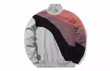 中国李宁 套头宽松拼色休闲卫衣 男款 凝雪灰