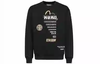 EVISU Multi-Pattern Logo Sweatshirt Black
