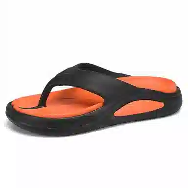 南极人 潮流撞色设计居家户外休闲 防磨防滑人字拖鞋 男款