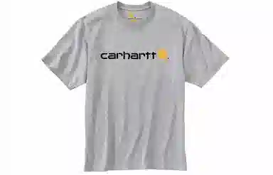 Carhartt Classic Script Logo T-Shirt Light Grey