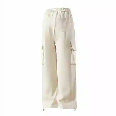 国际米兰足球俱乐部 美式纯色简约多口袋百搭系带直筒工装裤 男女同款