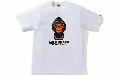 A BATHING APE Shark Hoodie Print T-Shirt
