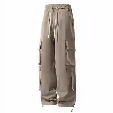 国际米兰足球俱乐部 美式纯色简约多口袋百搭系带直筒工装裤 男女同款