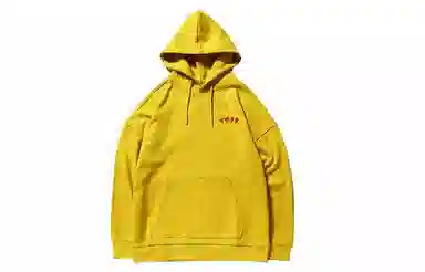 中国李宁 巴黎时装周走秀款 连帽套头卫衣 男女同款 柠檬黄