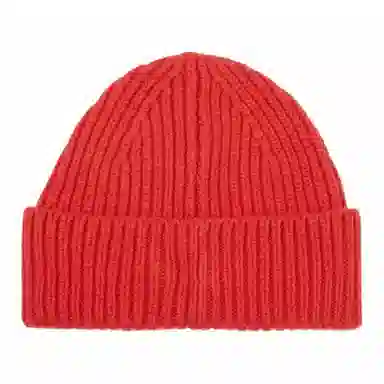 Acne Studios Patterned Knit Hat Baby Red