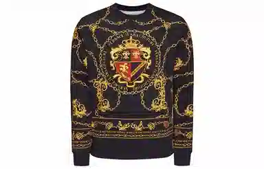 Versace Jeans Couture Baroque Print Sweatshirt Black