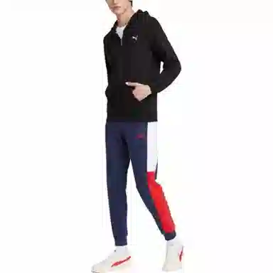 Puma Ess Logo Hoodie Jacket Black