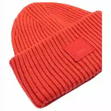 Acne Studios Patterned Knit Hat Baby Red