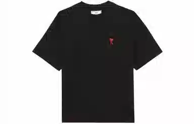 AMIPARIS Heart Logo T-Shirt Black