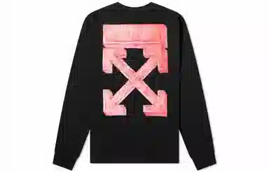 OFF-WHITE Arrow Print Long Sleeve Tee Black