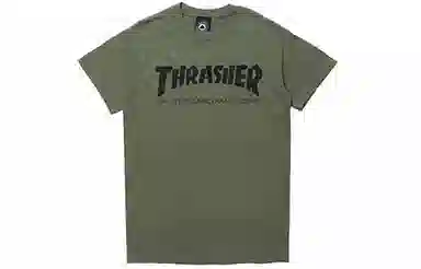 Thrasher Flame Tee Military Green