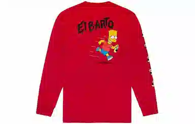 Vans x The Simpsons Long Sleeve Tee Red