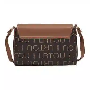 老人头 简约时尚通勤百搭高级感 合成革 单肩包 女款 咖色