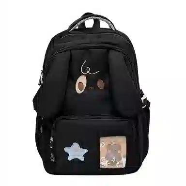 醇龙 韩版可爱甜美时尚出行背包 尼龙 双肩包 常规 男女同款情侣款 粉色/黑色/黄色/蓝色