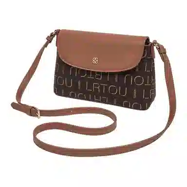 老人头 简约时尚通勤百搭高级感 合成革 单肩包 女款 咖色