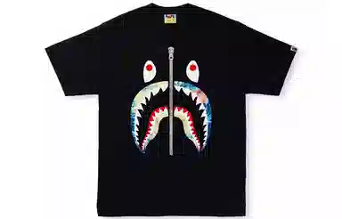 A BATHING APE Shark Series Tie-Dye T-Shirt