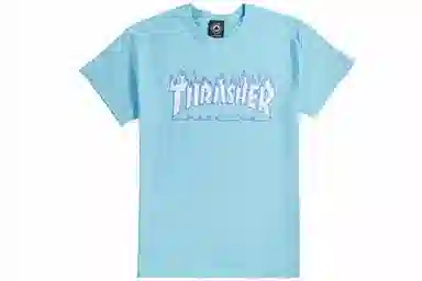 Thrasher Flame Logo Tee Blue