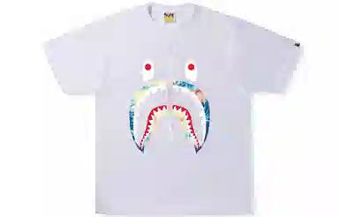 A BATHING APE Shark Series Tie-Dye T-Shirt
