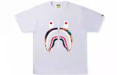 A BATHING APE Shark Series Tie-Dye T-Shirt