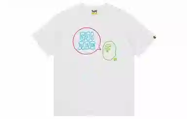 BAPE Neon Slogan Crewneck T-Shirt