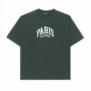 Balenciaga SS22 City Series Green Tee