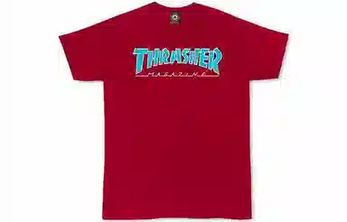 Thrasher Basic Letter T-Shirt Red