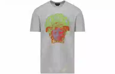 Versace Medusa Print T-Shirt Grey