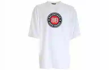 Balenciaga Logo Print T-Shirt White