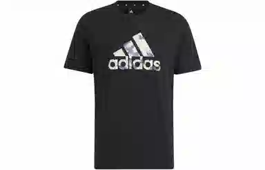 adidas Logo Print T-Shirt Black