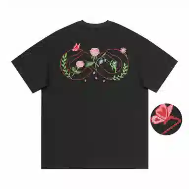 BOS BEAR Floral Embroidered T-Shirt