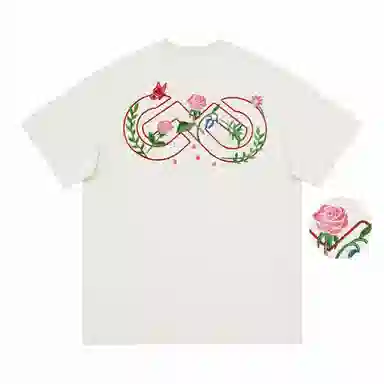 BOS BEAR Floral Embroidered T-Shirt