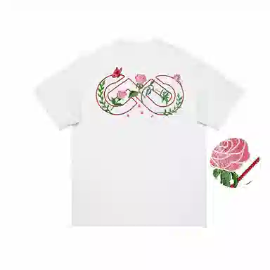 BOS BEAR Floral Embroidered T-Shirt