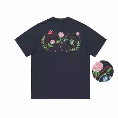 BOS BEAR Floral Embroidered T-Shirt