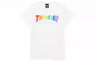 Thrasher Rainbow Logo Tee White